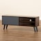 Baxton Studio Mallory Modern and Contemporary Two-Tone Walnut Brown and Grey Finished Wood TV Stand 180-11223-Zoro - alternate 3